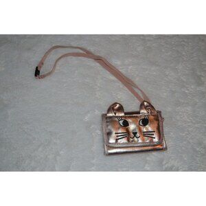 Gap Kids Rose Gold Lanyard Cat Wallet